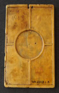 Writing tablet, 1 register, 3 arches across (plaquette; frise d'arcatures; tablette à écrire) (Back)