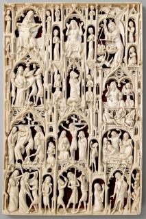 Openwork panel (plaque ajourée), 4 registers (colonnettes) (Front)