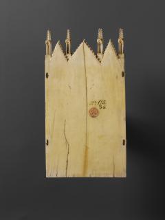 Triptych with gables, 3 registers, with arches across (frise d'arcatures; colonnettes) (Back, closed)