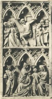 Diptych, 2 registers, 3 arches across (frise d'arcatures) (Wing, left)