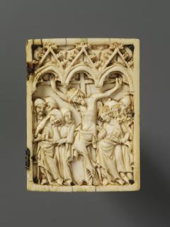 Wing, right (fragment of a diptych), 1 register, 3 arches across (plaquette; frise d'arcatures) (Front)