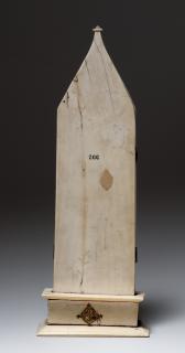 Gabled triptych, 2 registers, with base (tabernacle) (Back (closed))