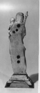 Relief (appliqué);  known as the 'statuette miraculeuse de Notre-Dame de Neunkirch' (Back)