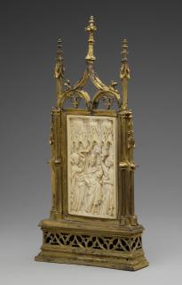Panel or pax (?), 1 register, 3 paired arches across (frise d'arcatures) (Side)