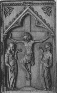 Diptych, 1 register, 1 arch across (plaquettes; colonnettes) (Wing, right)