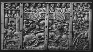 Lid (fragment of a casket), 1 register (coffret) (Front)