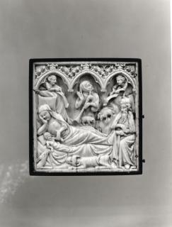Diptych, 1 register, 3 arches across (plaquette; frise d'arcatures) (Wing, left)