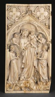 Wing, left (part of a diptych), 1 register, 1 arch across (plaquette) (Front)