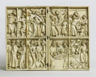 Diptych, 2 registers, 2 compartments across (Front)