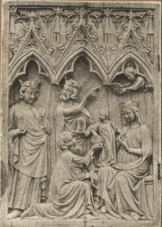 Wing, left (fragment of a diptych), 1 register, 3 arches across (plaquette; frise d'arcatures) (Front)