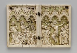 Diptych, 1 register, 3 arches across (plaquettes; frise d'arcatures) (Front)