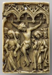 Wing, right (fragment of a diptych), 1 register, 3 arches across (frise d'arcatures; plaquette) (Front)