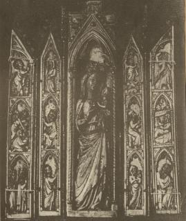 Gabled polyptych, with arches (tabernacle; colonnettes) (Front)