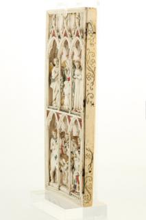 Wing, left (part of a diptych), 2 registers, 3 arches across (frise d'arcatures; colonnettes) (Side)