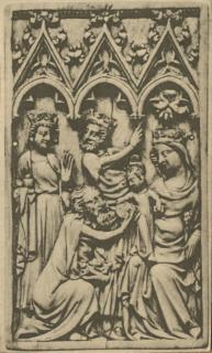 Writing tablet or lid of a weights and scale box, 1 register, 3 arches across (frise d'arcatures; plaquette; tablette à écrire) (Front)
