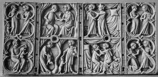 Casket, with quatrefoils (coffret; quatre-feuilles) (Lid)