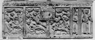 Casket with arches and quatrefoils (coffret; quatre-feuilles; frise d'arcatures) (Body, front)
