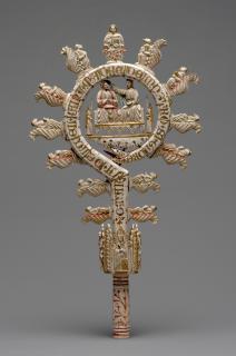 Painted head of crozier (crosse) (Front)