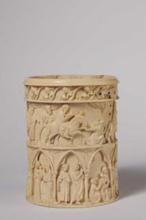 Pyxis, 2 registers, with arches (pyxide; frise d'arcatures; colonnettes) (Side)
