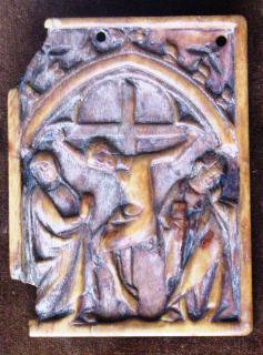 Wing, right (fragment of a diptych), 1 register, 1 arch across (plaquette) (Front)