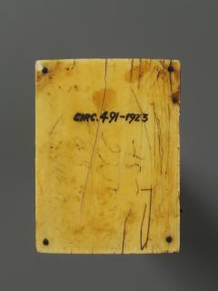 Wing, right (fragment of a diptych), 1 register, 3 arches across (plaquette; frise d'arcatures) (Back)