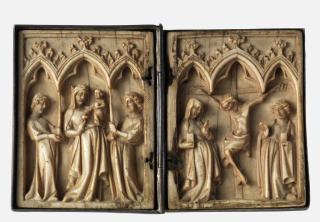 Diptych, 1 register, 3 arches across (plaquettes; frise d'arcatures) (Front)