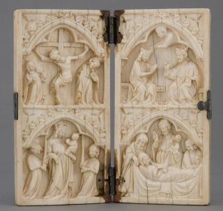 Diptych, 2 registers, 1 arch across (Front)