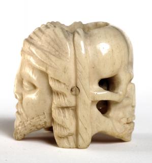 Rosary bead, 2 faces (chapelet) (Side)