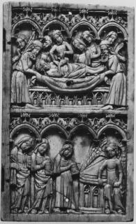 Wing, right (fragment of a diptych), 2 registers, 4 arches across (frise d'arcatures) (Front)