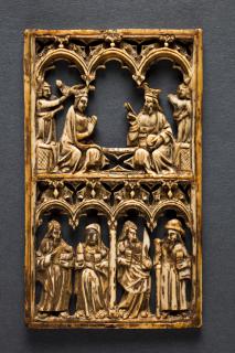 Openwork panel, 2 registers, 3 and 4 arches across (plaque ajourée; frise d'arcatures; colonnette) (Front)