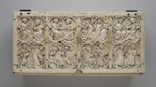 Casket with arches and quatrefoils (coffret; quatre-feuilles; frise d'arcatures) (Lid)