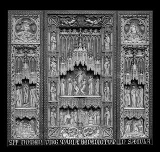 Triptych, 2 and 3 registers, 1 arch across (Front)