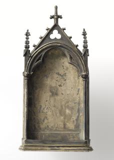 Rounded-top panel (fragment of a diptych), 1 register; reused as a pax (baiser de paix) (Front)