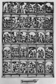 Openwork panel (plaque ajourée), 5 registers, 6 arches across (frise d'arcatures) (Front)
