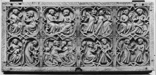 Casket with arches and quatrefoils (coffret; quatre-feuilles; frise d'arcatures) (Lid)
