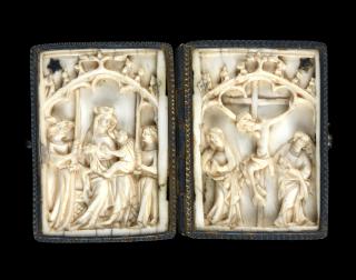 Diptych, 1 register, 1 arch across (plaquette) (Front)
