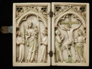 Diptych, 1 register, 1 arch across (plaquette) (Front)