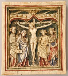 Panel (probably a pax), 1 register, 1 ogee arch across (plaquette; baiser de paix) (Front)