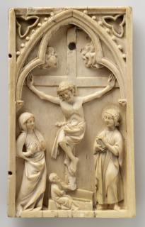 Wing, right (fragment of a diptych), 1 register, 1 arch across (plaquette) (Front)