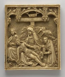 Wing, right (fragment of a diptych), 1 register, 3 arches across (plaquette) (Front)
