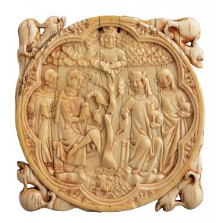 Mirror case, frame of 8 lobes (valve de miroir) (Front)