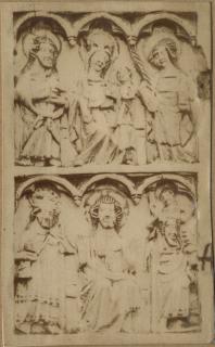 Wing, left (fragment of a diptych), 2 registers, 3 arches across (frise d'arcatures) (Front)