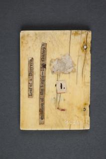 Wing, right (fragment of a diptych), 1 register, 3 arches across (plaquette; frise d'arcatures) (Back)