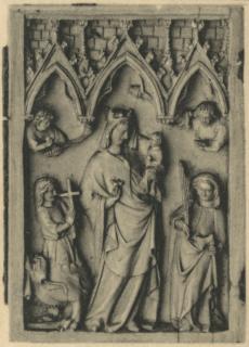 Wing, left (fragment of a diptych), 1 register, 3 arches across (plaquette; frise d'arcatures) (Front)