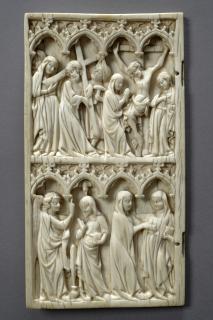 Wing, left (fragment of a diptych), 2 registers, 4 arches across (frise d'arcatures) (Front)