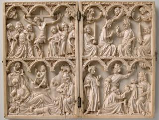 Diptych, 2 registers, 3 arches across (frise d'arcatures) (Front)