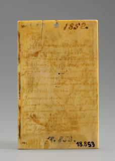 Writing tablet, 1 register (plaquette; tablette à écrire) (Back)