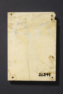 Panel (fragment of a casket), 1 register, 2 arches across (coffret; frise d'arcatures; colonnettes) (Back)