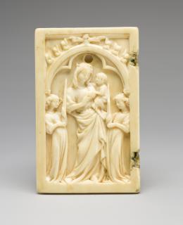 Wing, left (fragment of a diptych), 1 register, 1 arch across (plaquette) (Front)