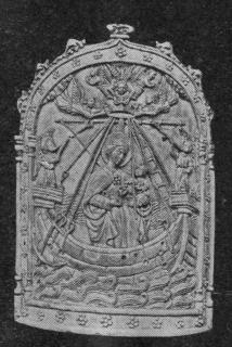 Pax, band of rosettes (baiser de paix; décor de roses; colonnettes) (Front)